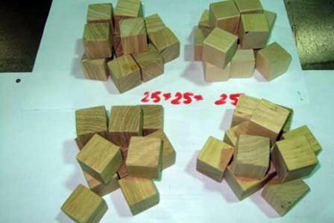 Кубики 25х25х25